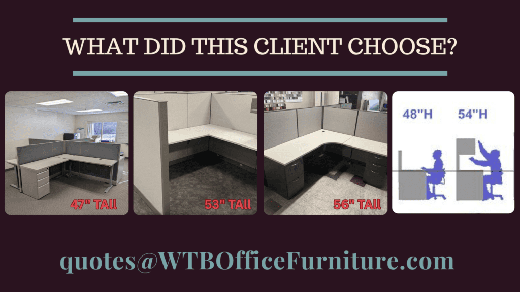 Cubicle Height 48 vs. 54 Tall wtbofficefurniture.com cubicle height 48" tall v. 54" tall